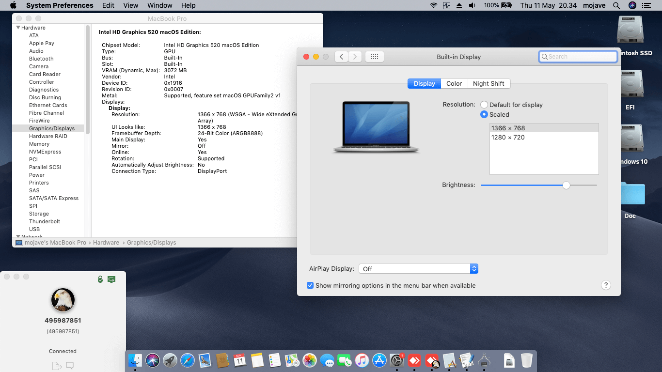 Acer Aspire E5 475G 341S [SkyLake   Intel HD 520 + I2C]   OpenCore 1